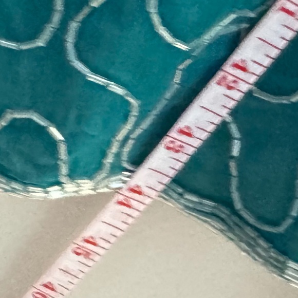 Vintage Beaded Turquoise Dress with Slit - Picture 13 of 13